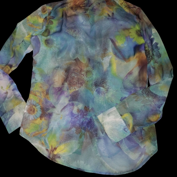 Mnk Colorful Blouse Size Medium - Picture 3 of 6